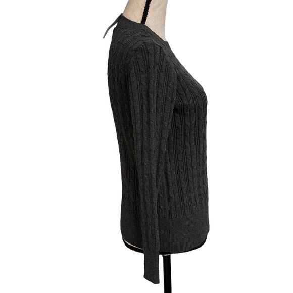 Charter Club Small Sweater Cable Knit Stretch Long Sleeve Pullover Crew Neck New - Picture 3 of 8
